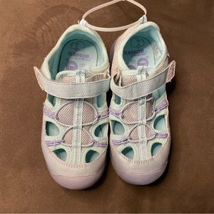 NWOT Stride Rite “June” Light Up LED Girls Velcro Sandals Shoes size 11